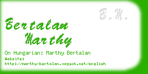 bertalan marthy business card